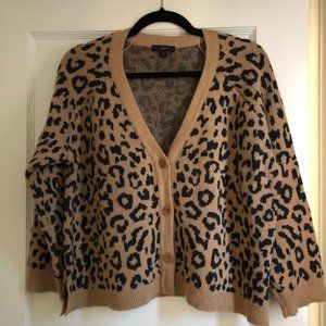 Women’s J.Crew Leopard Print Button-front Cardigan
